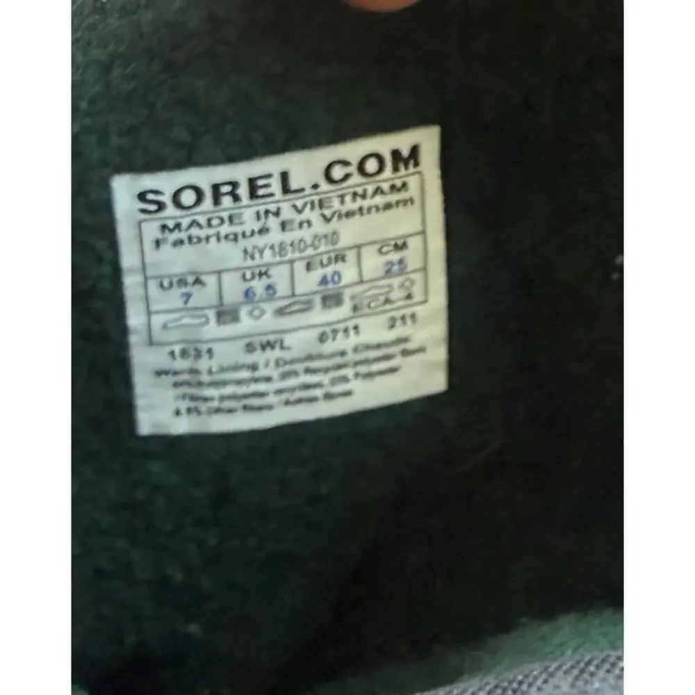 Sorel Lined Snow Boots Black/Blue - Size 7